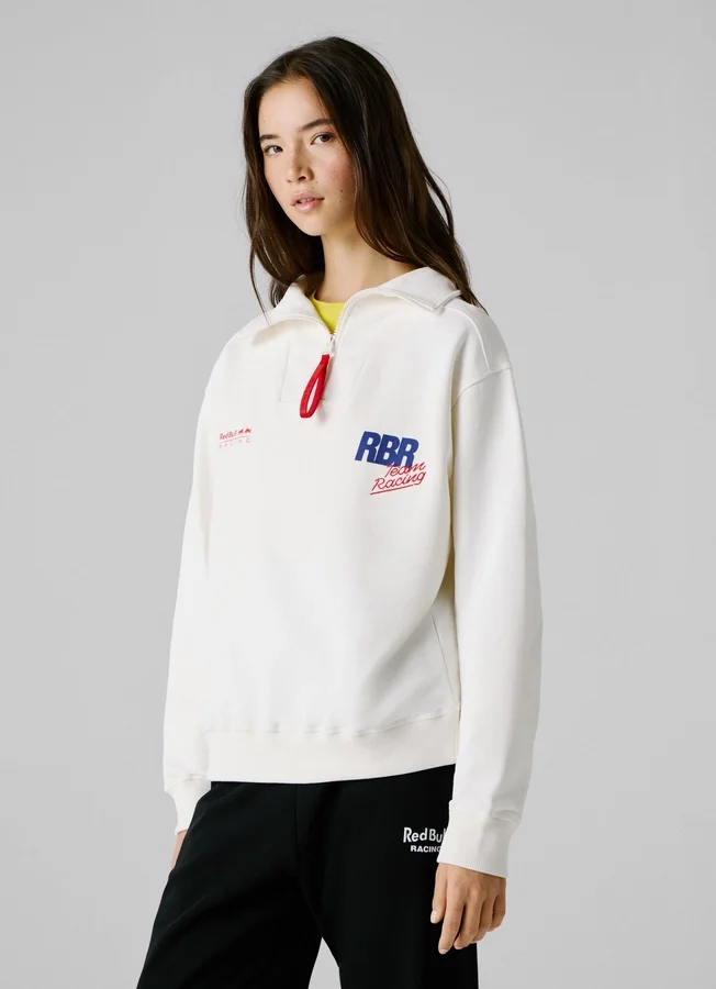 Sweatshirt mit halbem Reißverschluss und lockerer Passform Sweatshirt mit halbem Reißverschluss und lockerer Passform