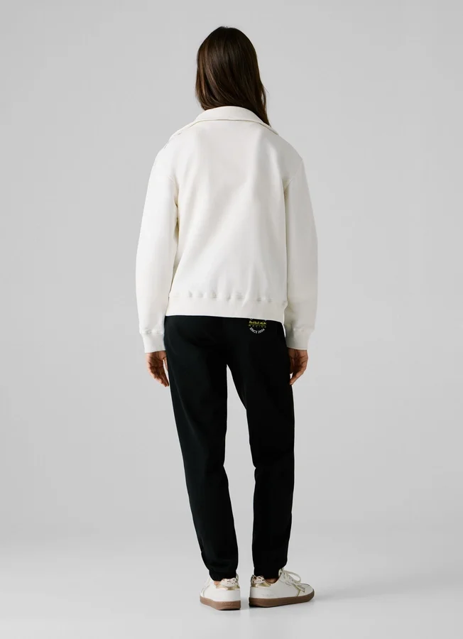 Sweatshirt mit halbem Reißverschluss und lockerer Passform Sweatshirt mit halbem Reißverschluss und lockerer Passform