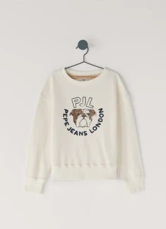Sweatshirt mit Rundhalsausschnitt und lockerer Passform