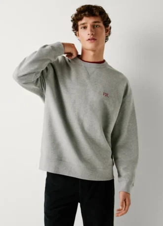 Sweatshirt mit Rundhalsausschnitt und lockerer Passform
