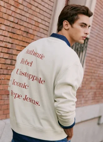 Sweatshirt mit Rundhalsausschnitt und lockerer Passform