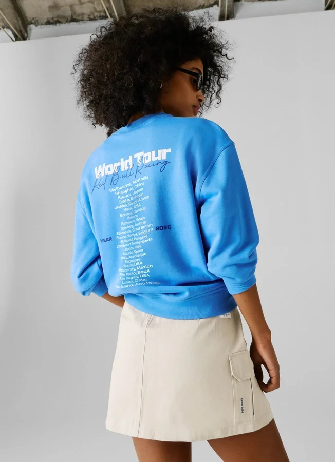 Sweatshirt mit Rundhalsausschnitt und lockerer Passform Sweatshirt mit Rundhalsausschnitt und lockerer Passform