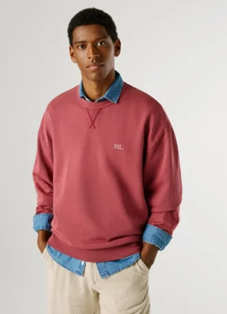 Sweatshirt mit Rundhalsausschnitt und lockerer Passform