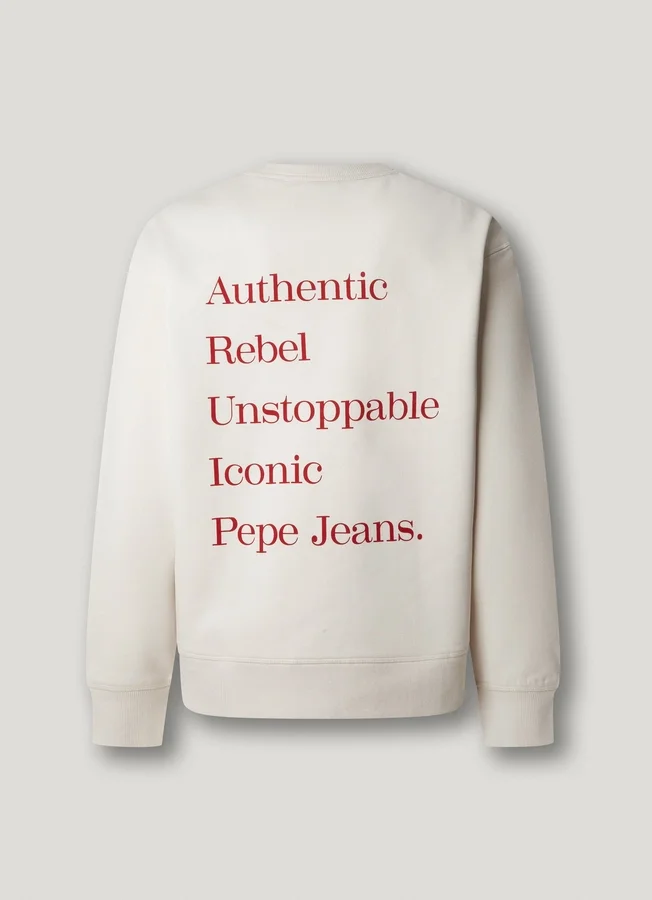 Sweatshirt mit Rundhalsausschnitt und lockerer Passform Sweatshirt mit Rundhalsausschnitt und lockerer Passform