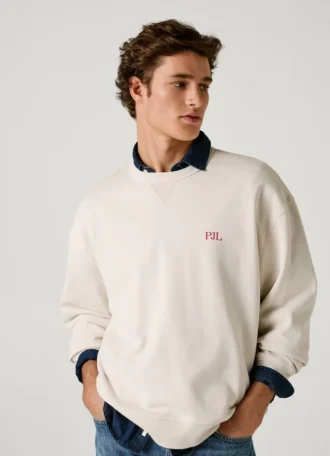 Sweatshirt mit Rundhalsausschnitt und lockerer Passform