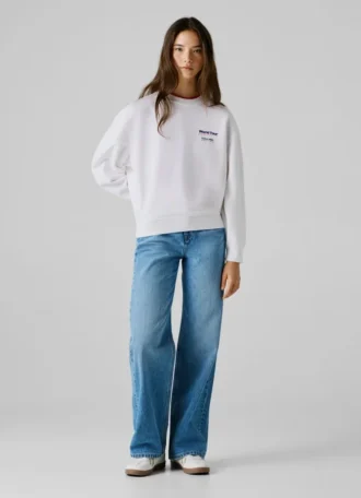 Sweatshirt mit Rundhalsausschnitt und lockerer Passform