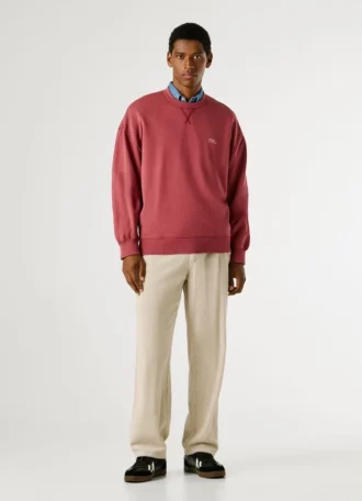 Sweatshirt mit Rundhalsausschnitt und lockerer Passform