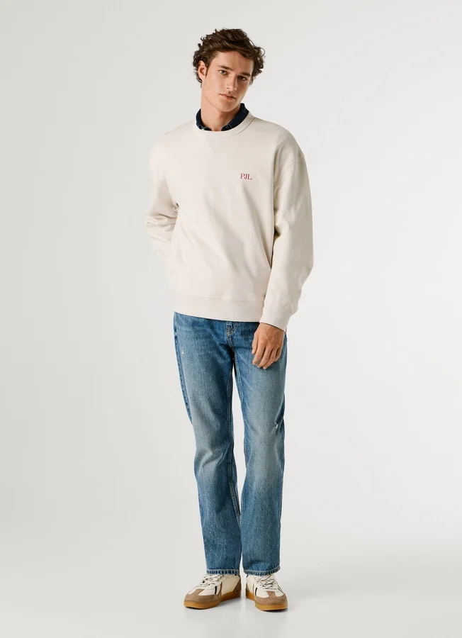 Sweatshirt mit Rundhalsausschnitt und lockerer Passform Sweatshirt mit Rundhalsausschnitt und lockerer Passform