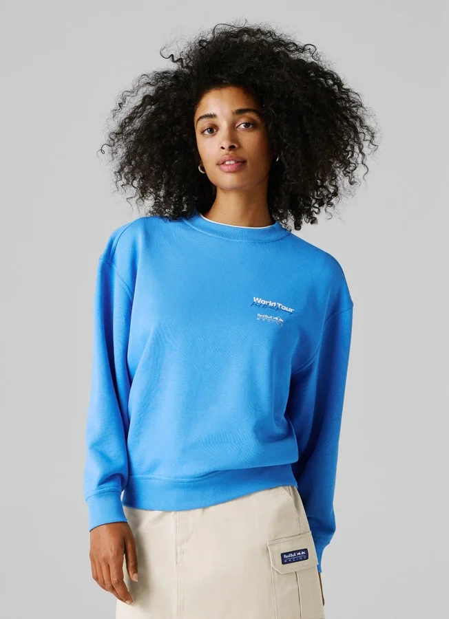 Sweatshirt mit Rundhalsausschnitt und lockerer Passform Sweatshirt mit Rundhalsausschnitt und lockerer Passform