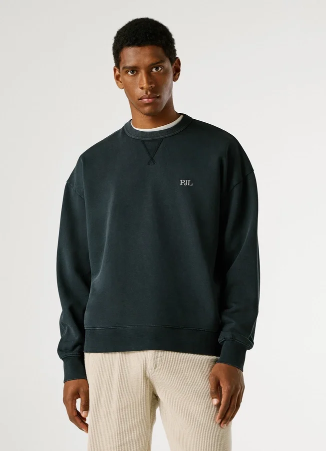 Sweatshirt mit Rundhalsausschnitt und lockerer Passform Sweatshirt mit Rundhalsausschnitt und lockerer Passform