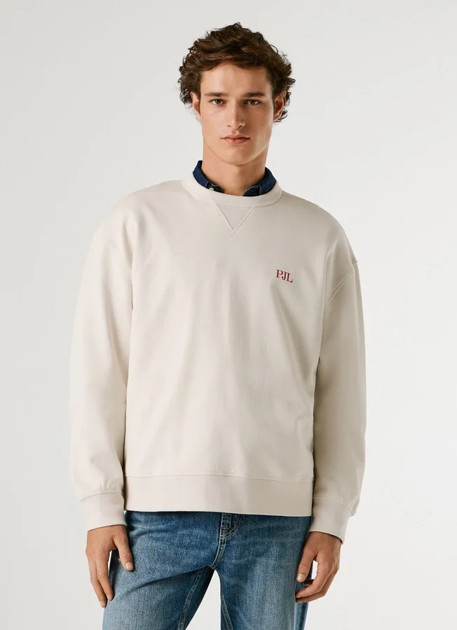 Sweatshirt mit Rundhalsausschnitt und lockerer Passform Sweatshirt mit Rundhalsausschnitt und lockerer Passform