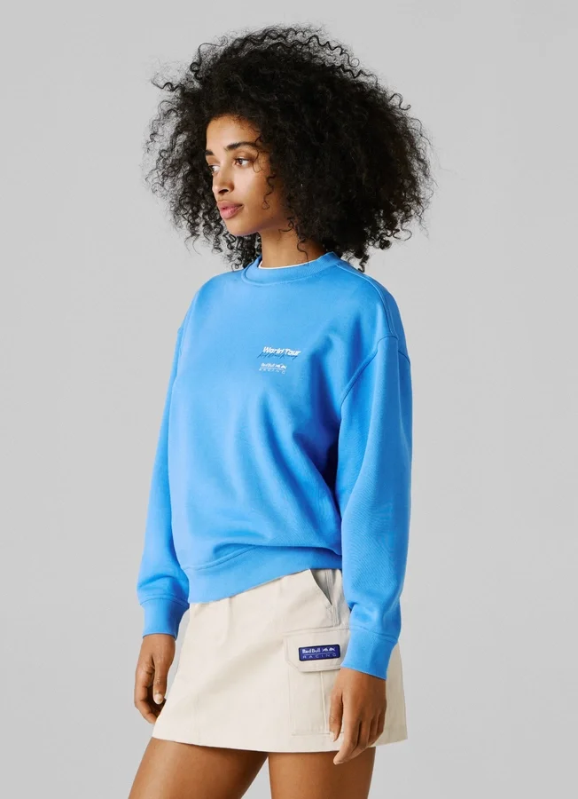 Sweatshirt mit Rundhalsausschnitt und lockerer Passform Sweatshirt mit Rundhalsausschnitt und lockerer Passform