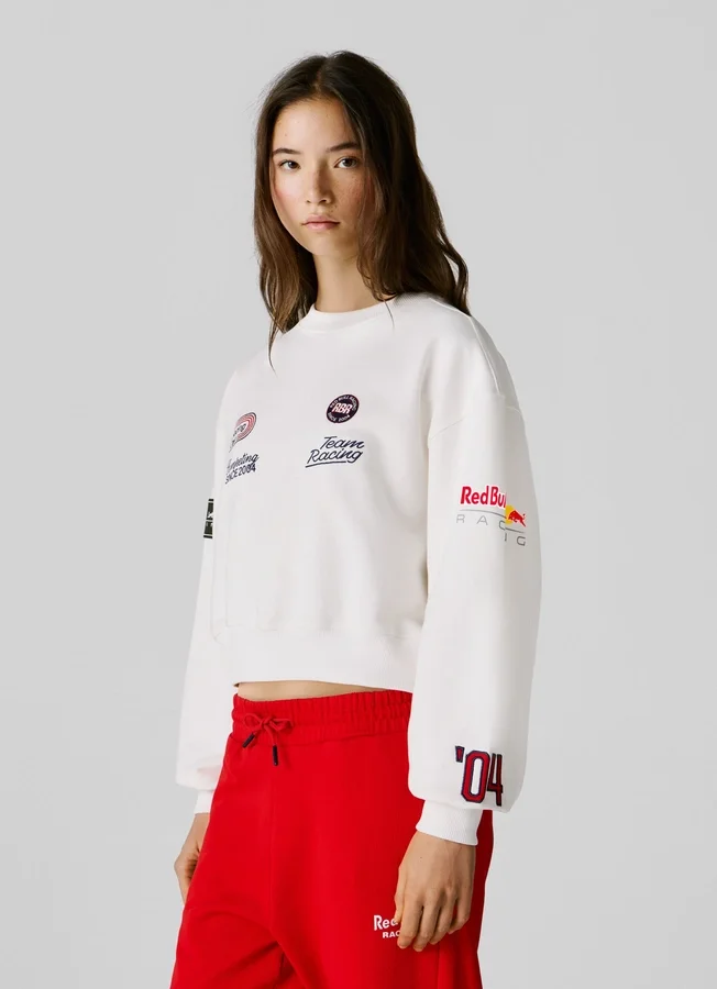 Sweatshirt mit Rundhalsausschnitt und lockerer Passform Sweatshirt mit Rundhalsausschnitt und lockerer Passform