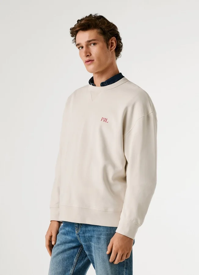 Sweatshirt mit Rundhalsausschnitt und lockerer Passform Sweatshirt mit Rundhalsausschnitt und lockerer Passform