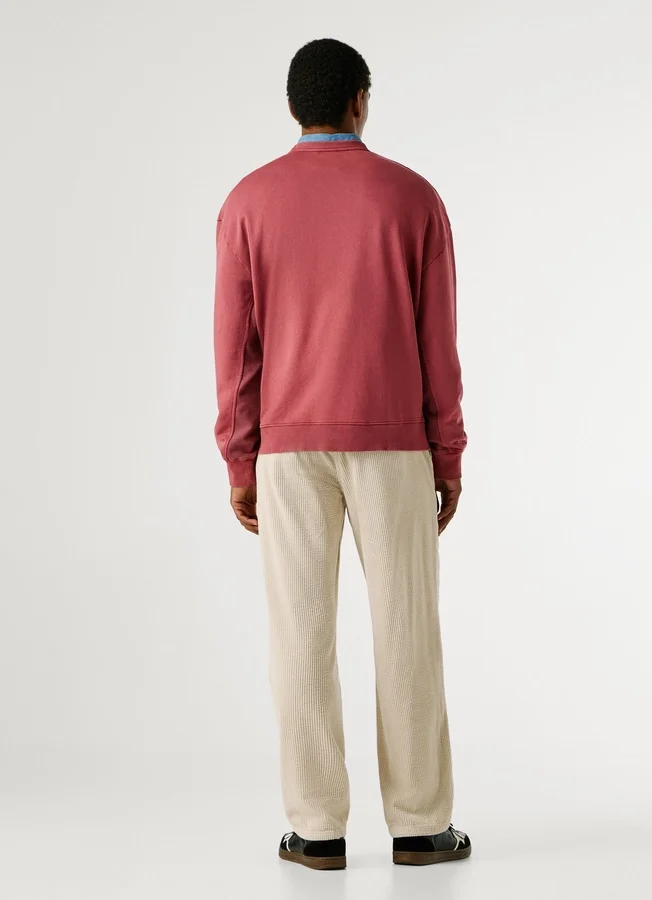 Sweatshirt mit Rundhalsausschnitt und lockerer Passform Sweatshirt mit Rundhalsausschnitt und lockerer Passform