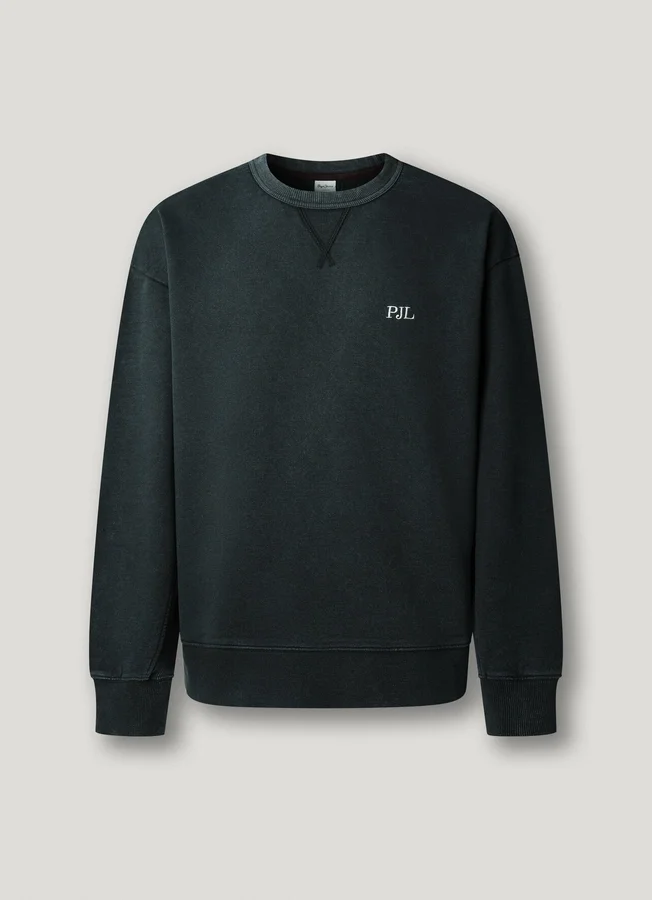 Sweatshirt mit Rundhalsausschnitt und lockerer Passform Sweatshirt mit Rundhalsausschnitt und lockerer Passform