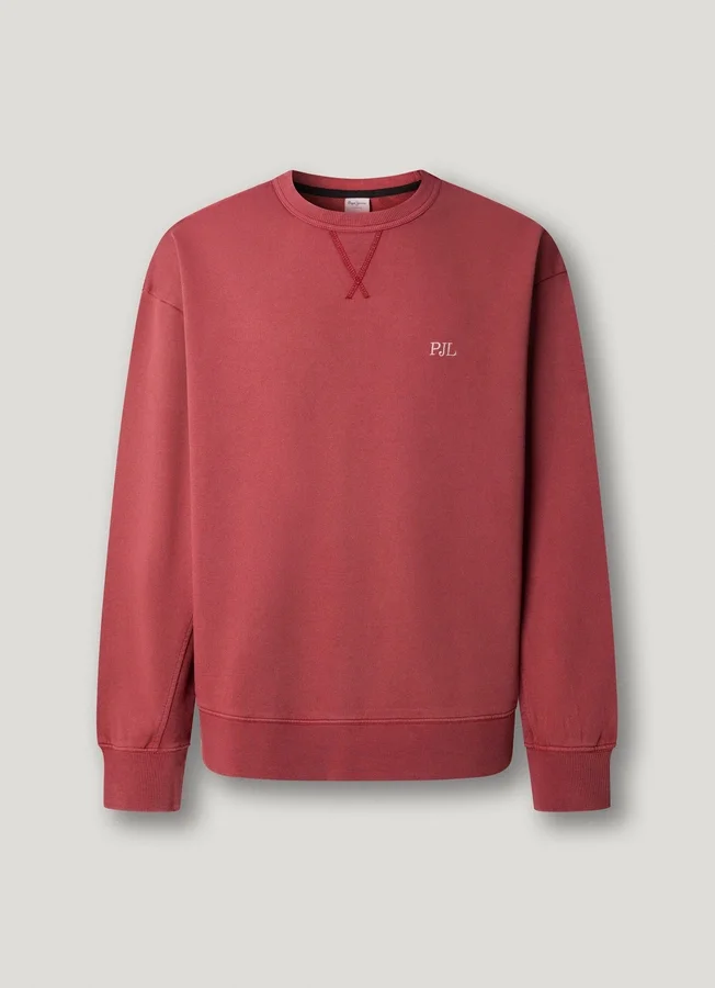 Sweatshirt mit Rundhalsausschnitt und lockerer Passform Sweatshirt mit Rundhalsausschnitt und lockerer Passform