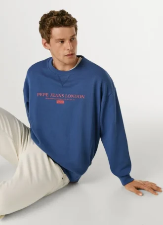 Sweatshirt mit Rundhalsausschnitt und Logo