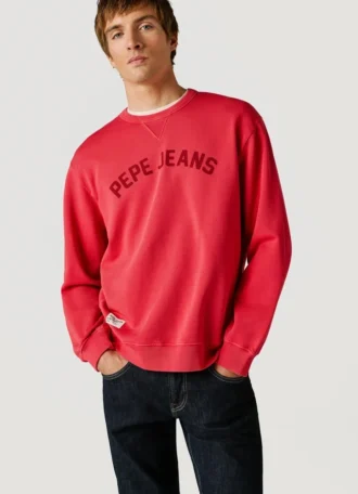 Sweatshirt mit Rundhalsausschnitt und Logo