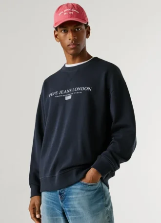 Sweatshirt mit Rundhalsausschnitt und Logo
