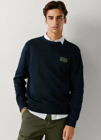 Sweatshirt mit Rundhalsausschnitt und Logo