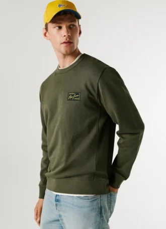 Sweatshirt mit Rundhalsausschnitt und Logo