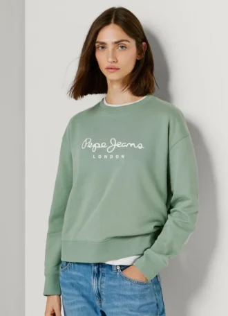 Sweatshirt mit Rundhalsausschnitt und Logo