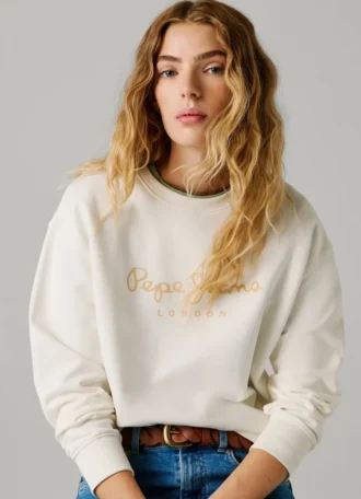 Sweatshirt mit Rundhalsausschnitt und Logo