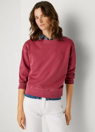 Sweatshirt mit Rundhalsausschnitt und Logo