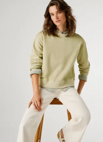 Sweatshirt mit Rundhalsausschnitt und Logo