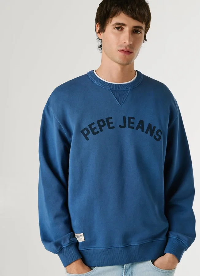 Sweatshirt mit Rundhalsausschnitt und Logo Sweatshirt mit Rundhalsausschnitt und Logo
