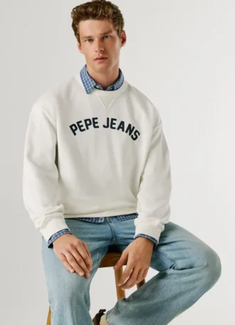 Sweatshirt mit Rundhalsausschnitt und Logo