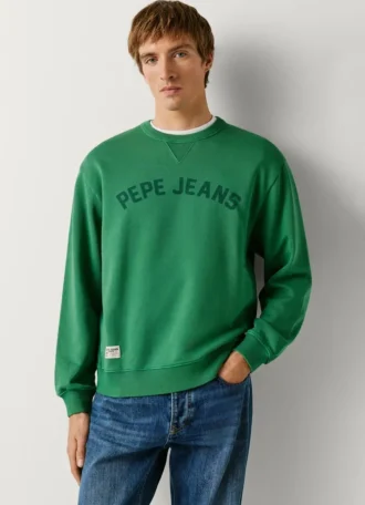 Sweatshirt mit Rundhalsausschnitt und Logo