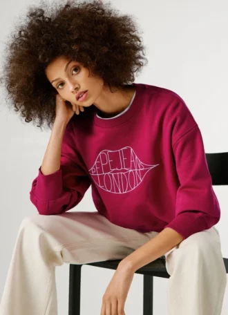 Sweatshirt mit Rundhalsausschnitt und Logo