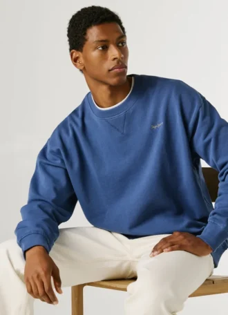 Sweatshirt mit Rundhalsausschnitt und Logo