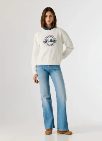 Sweatshirt mit Rundhalsausschnitt und Logo