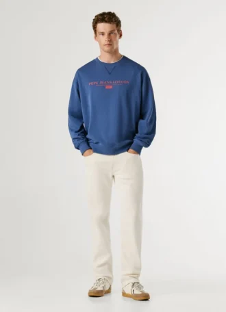 Sweatshirt mit Rundhalsausschnitt und Logo