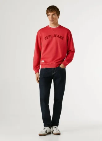 Sweatshirt mit Rundhalsausschnitt und Logo