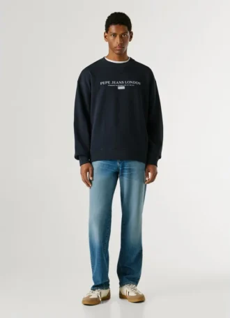 Sweatshirt mit Rundhalsausschnitt und Logo