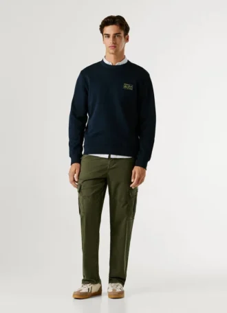 Sweatshirt mit Rundhalsausschnitt und Logo