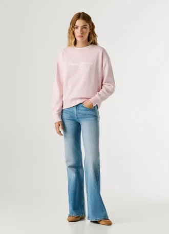Sweatshirt mit Rundhalsausschnitt und Logo