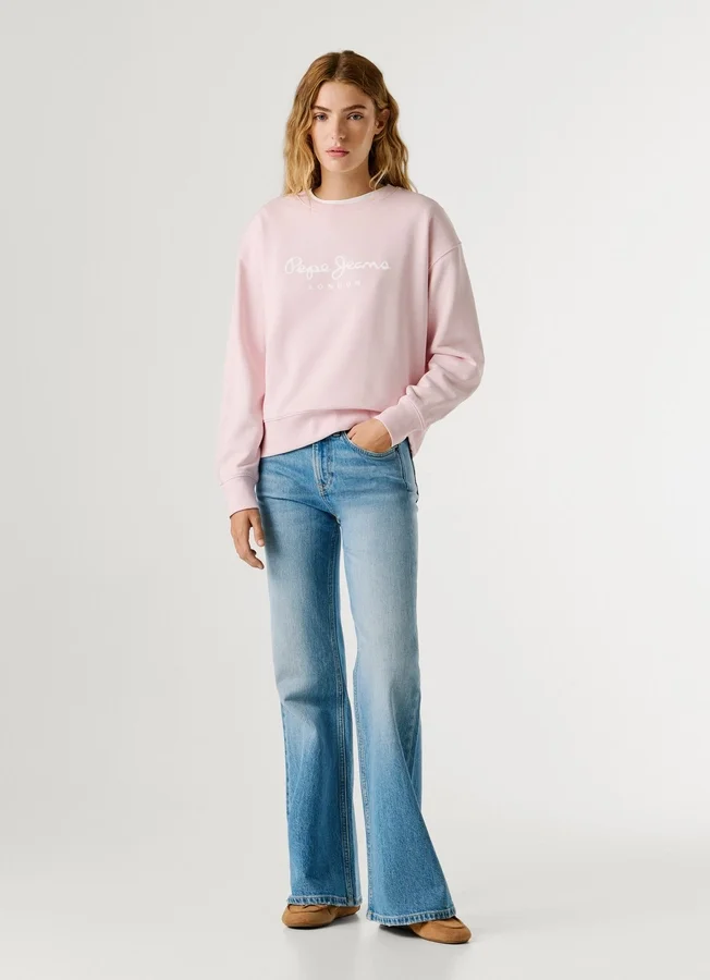 Sweatshirt mit Rundhalsausschnitt und Logo Sweatshirt mit Rundhalsausschnitt und Logo