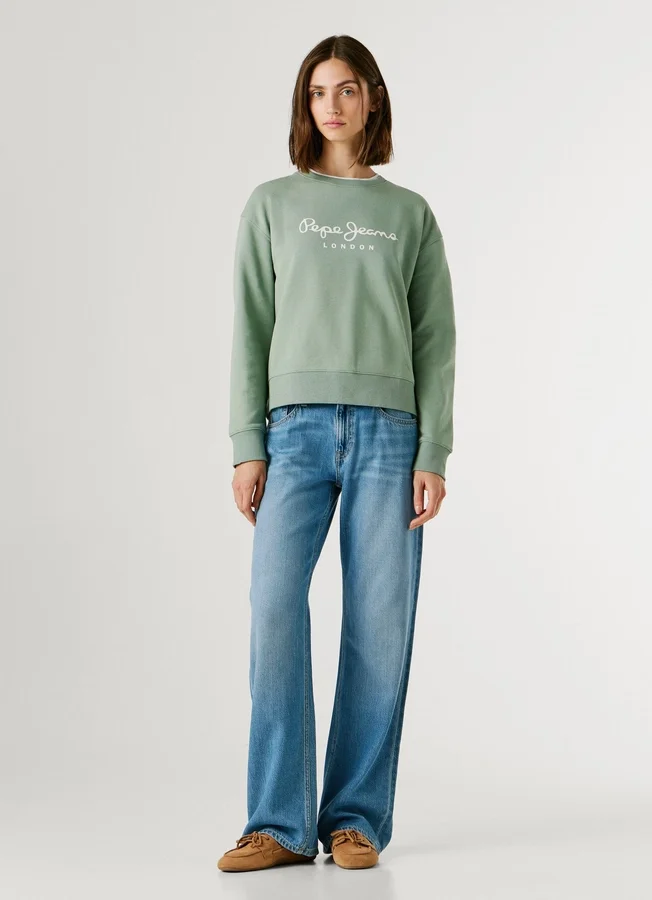 Sweatshirt mit Rundhalsausschnitt und Logo Sweatshirt mit Rundhalsausschnitt und Logo