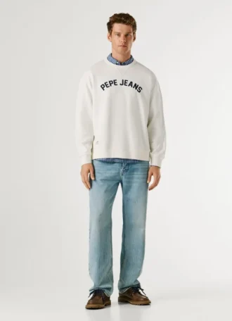 Sweatshirt mit Rundhalsausschnitt und Logo