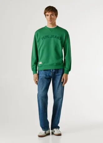 Sweatshirt mit Rundhalsausschnitt und Logo
