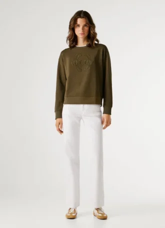 Sweatshirt mit Rundhalsausschnitt und Logo