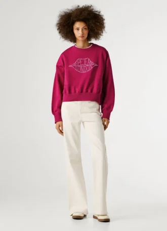 Sweatshirt mit Rundhalsausschnitt und Logo
