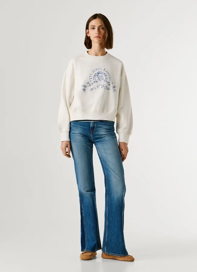 Sweatshirt mit Rundhalsausschnitt und Logo Sweatshirt mit Rundhalsausschnitt und Logo