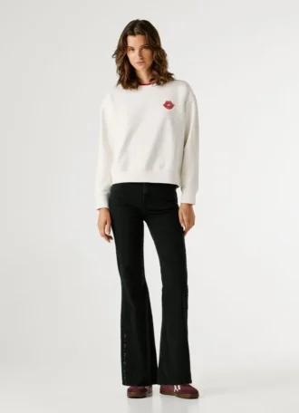 Sweatshirt mit Rundhalsausschnitt und Logo