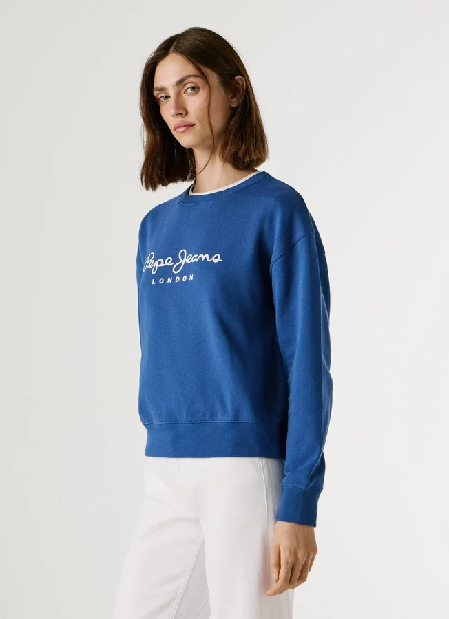 Sweatshirt mit Rundhalsausschnitt und Logo Sweatshirt mit Rundhalsausschnitt und Logo